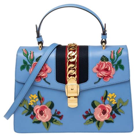 gucci red embroidered bag